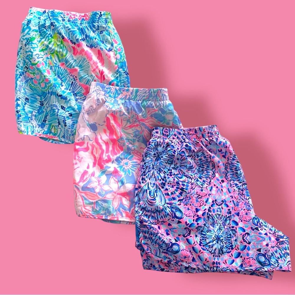 Bundle of 3 / Lilly Pulitzer Luxletic 4” Trail Shorts Size Large